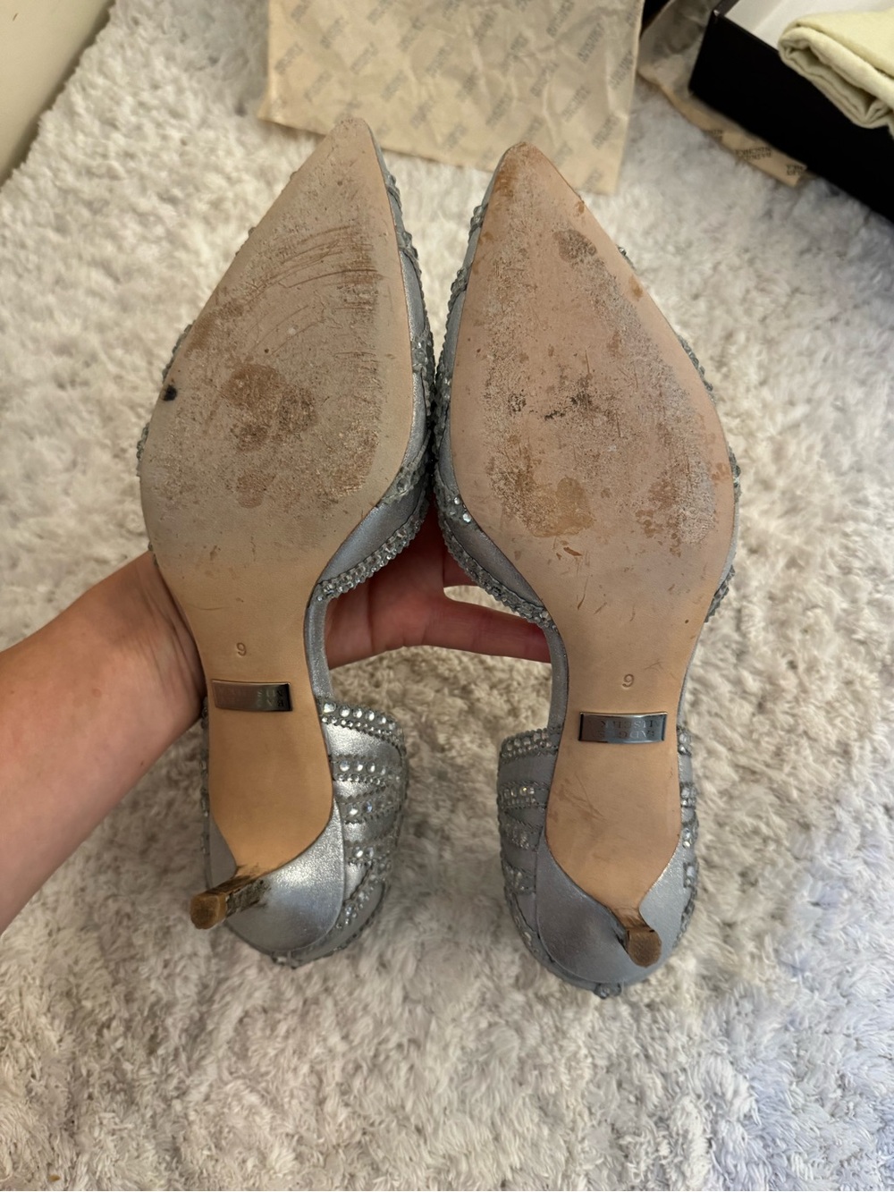 Badgley mischka silver Ginny heels - Picture 5 of 7